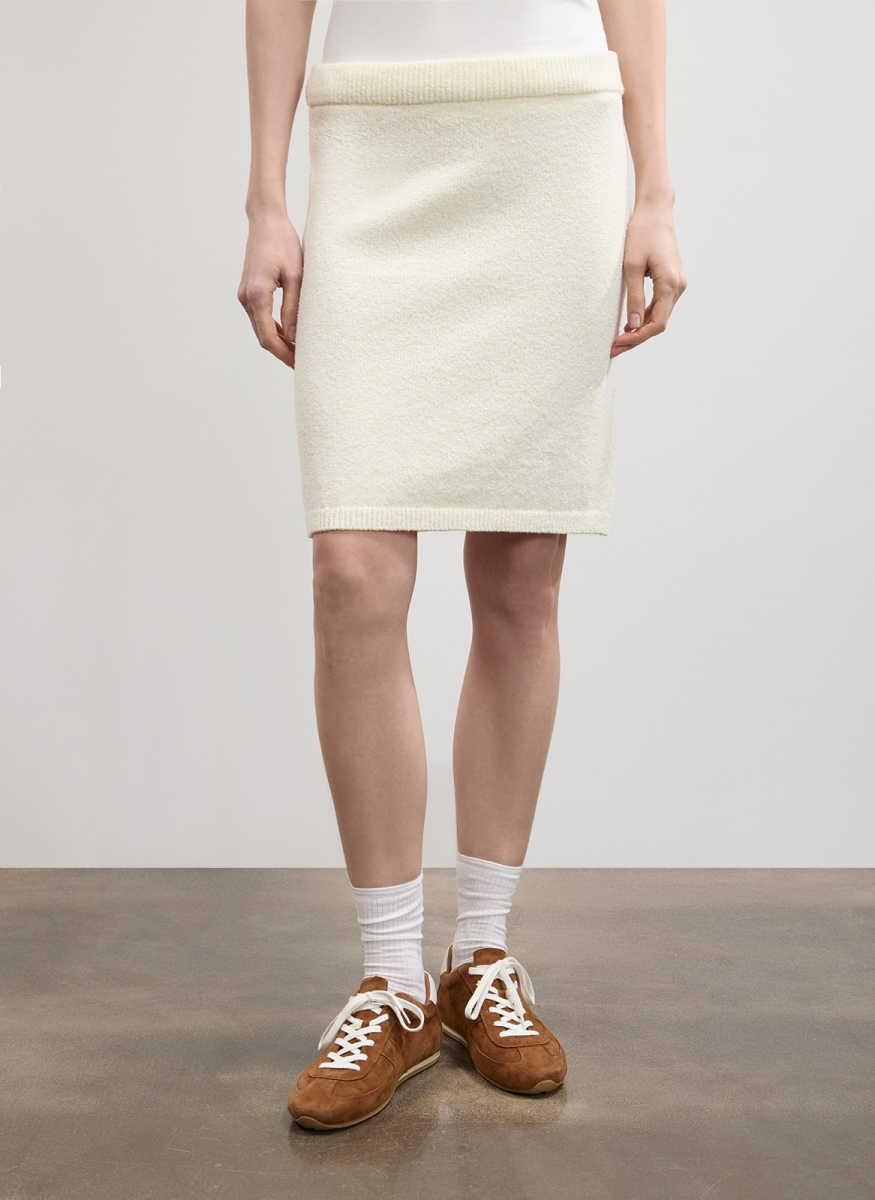 Юбка фактурной вязки из хлопка