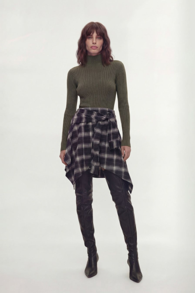 Водолазка с добавлением шерсти и кашемира TOPTOP, цвет: хаки, TTS.052.14204.510 купить онлайн