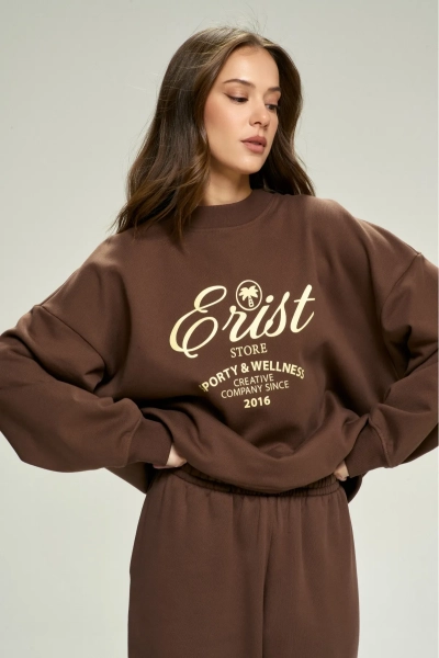 Свитшот Wellness Brown Erist store, цвет: коричневый, НФ-00002805 купить онлайн Свитшот Wellness Brown Erist store, цвет: коричневый, НФ-00002805 купить онлайн