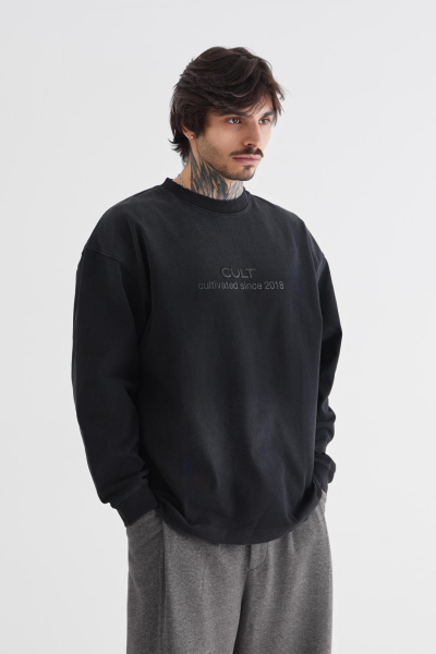 Лонгслив «Камень» CULTBASE, цвет: Черный,  купить онлайн