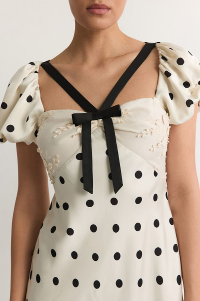 Платье с принтом «горох» TOPTOP, цвет: белый, TT.011.18642.121 купить онлайн