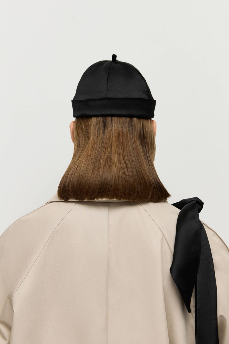 Шопер из атласа AROUND, цвет: Черный 1311_14V01 купить онлайн