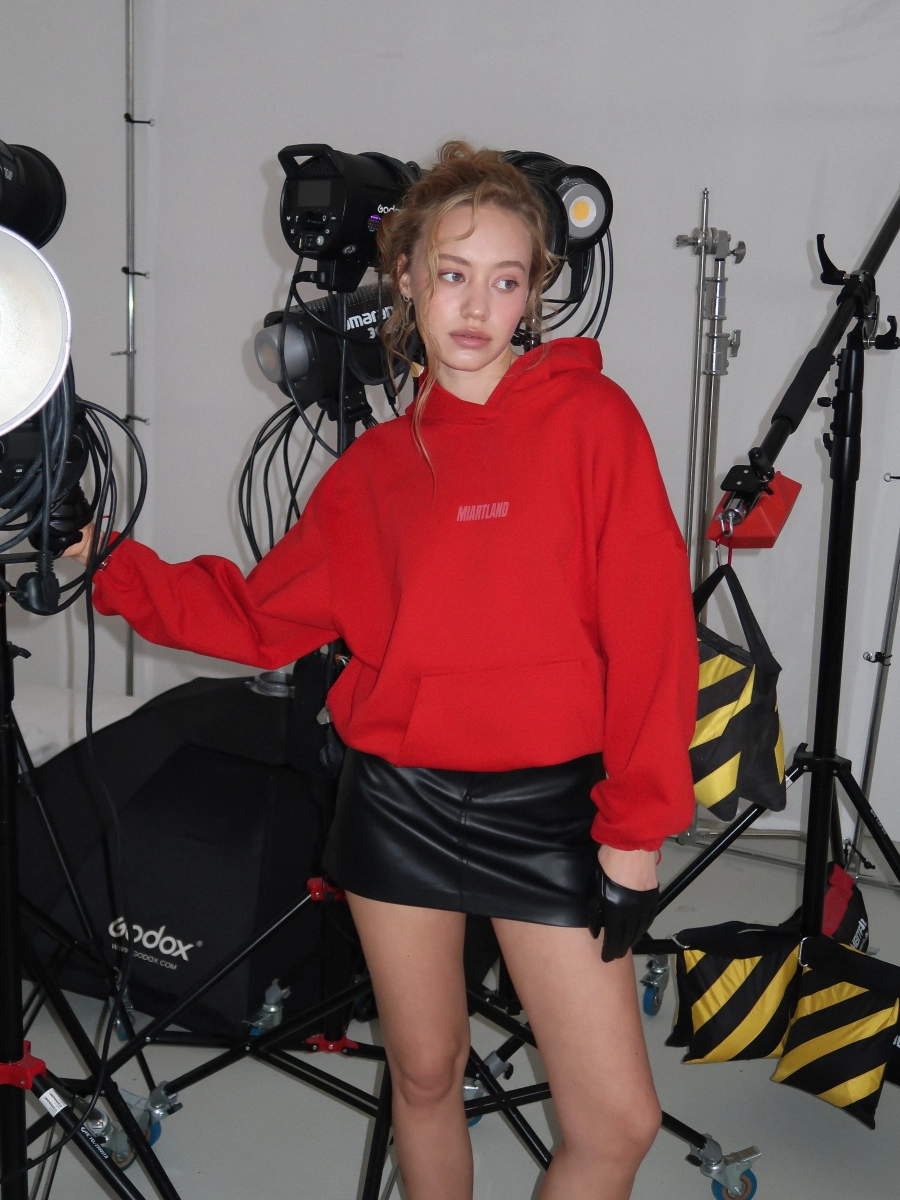 Худи «NO ROMANTIC» MIARTLAND, цвет: красный НФ/00000855 | новая женская коллекция купить онлайн