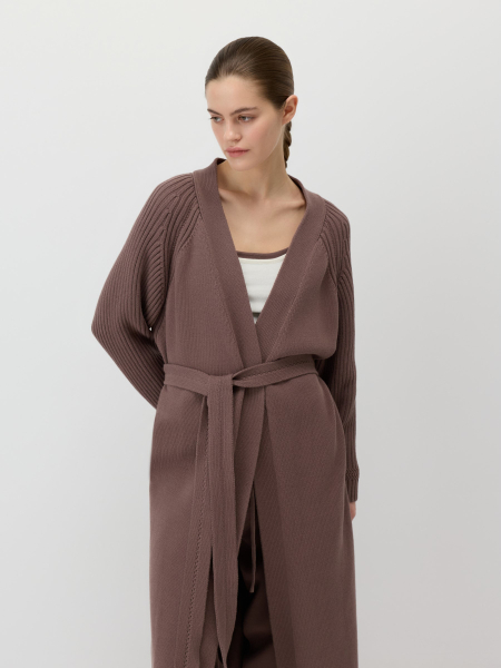 Длинный кардиган Conso, цвет: коричневый, KCL 260701 - кофейный купить онлайн