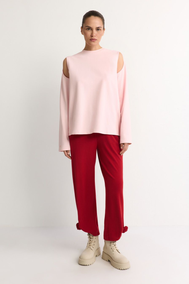 Лонгслив из смесового хлопка TOPTOP, цвет: розовый, TT.025.12361.300 купить онлайн