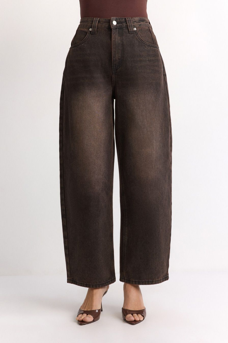 Широкие джинсы TOPTOP, цвет: коричневый, TT.036.18481.700 купить онлайн