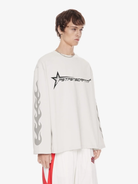 Лонгслив с потертым принтом p.p.s., цвет: белый, 1124.001.00.02.101 купить онлайн