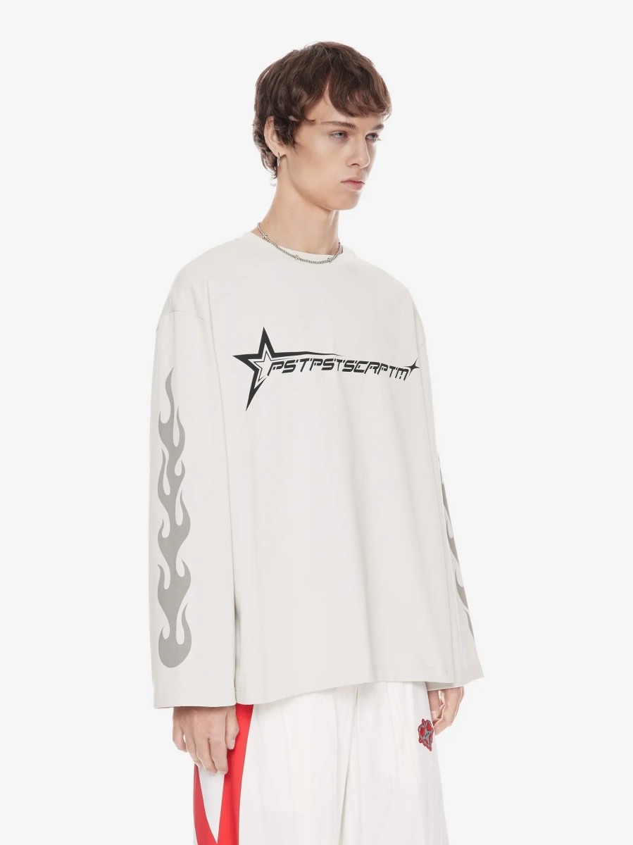 Лонгслив с потертым принтом p.p.s., цвет: белый, 1124.001.00.02.101 купить онлайн