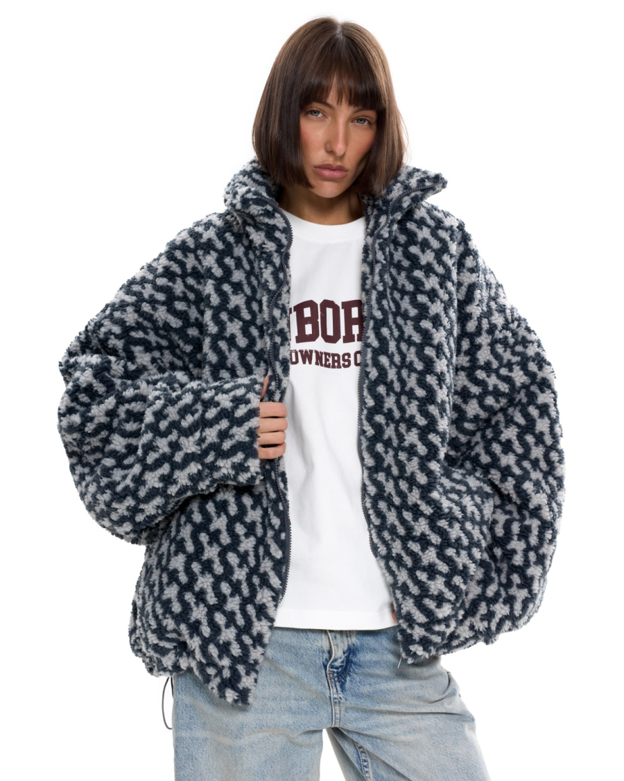 Бомбер Паттерн удлиненный Suborbia, цвет: графит, 007274 купить онлайн