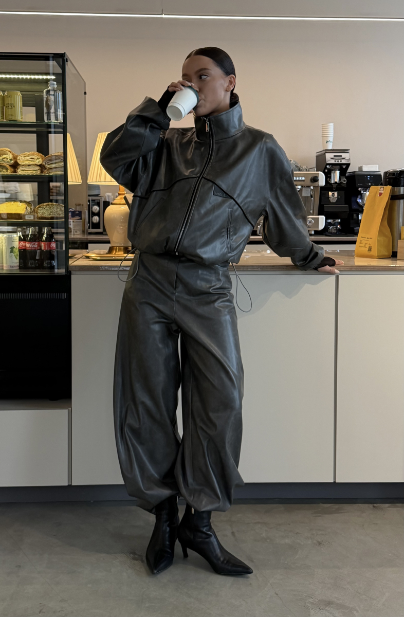 Куртка из экокожи (серая) Label .B, цвет: серый, Jc.01.4.41GR купить онлайн