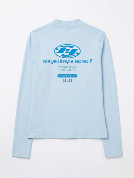 Лонгслив с принтом Forchil, цвет: голубой,  купить онлайн