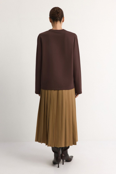 Лонгслив из смесового хлопка TOPTOP, цвет: коричневый, TT.025.12361.700 купить онлайн