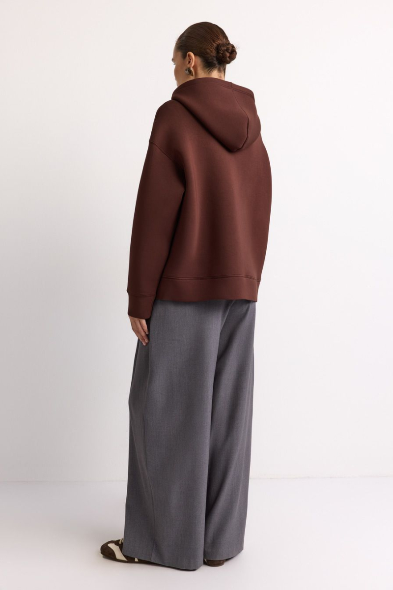 Худи из неопрена на молнии TOPTOP, цвет: коричневый, TT.054.15833.700 купить онлайн