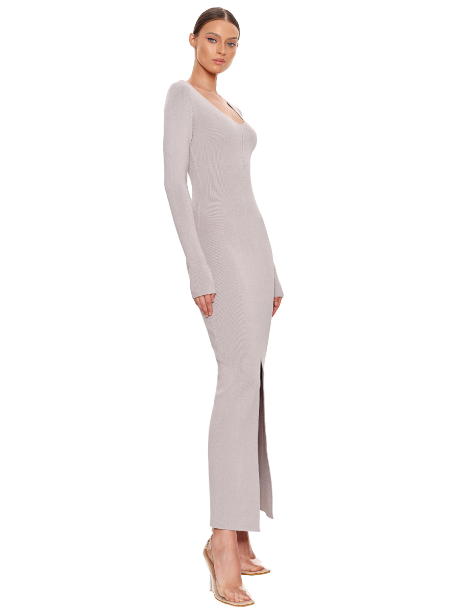 Платье вязаное SODAMODA, цвет: Светло-серый, 12245 купить онлайн