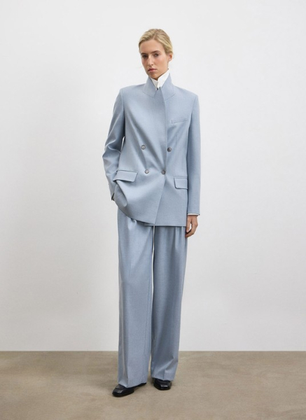 Жакет двубортный ALL WE NEED, цвет: голубой,  купить онлайн