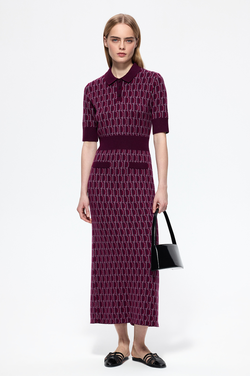 Платье вязаное женское DREAMS BY ALENA AKHMADULLINA, цвет: фиолетовый, 126104070304559/712000 купить онлайн