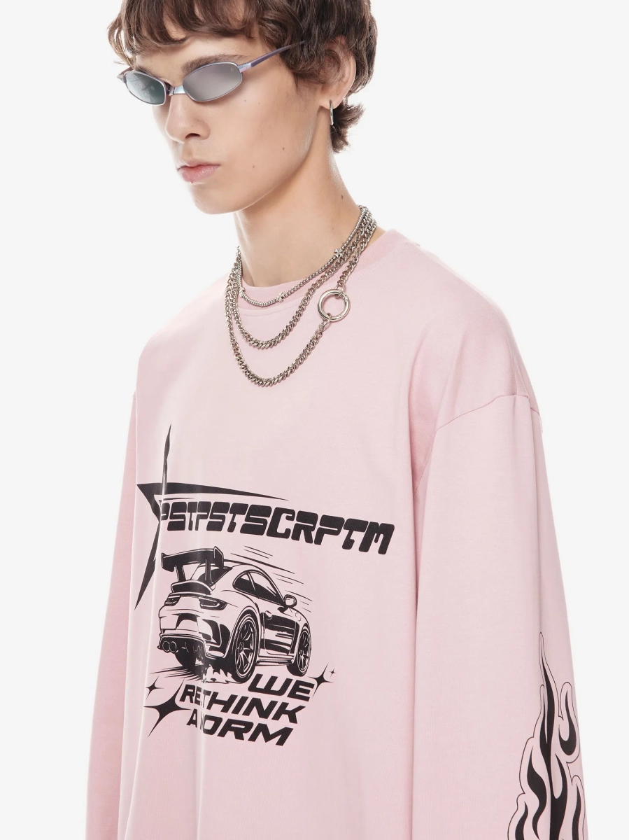 Лонгслив с потертым принтом p.p.s., цвет: розовый, 1124.002.00.03.420 купить онлайн