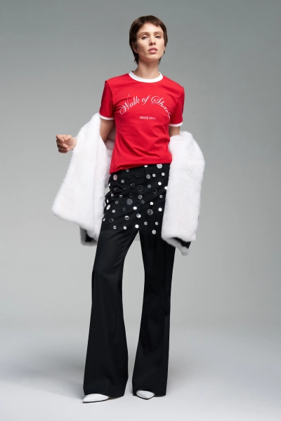 Футболка с принтом WALK OF SHAME, цвет: красный, TSH014/FW2526 купить онлайн