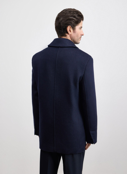 Полупальто-бушлат из шерсти ALL WE NEED, цвет: синий,  купить онлайн