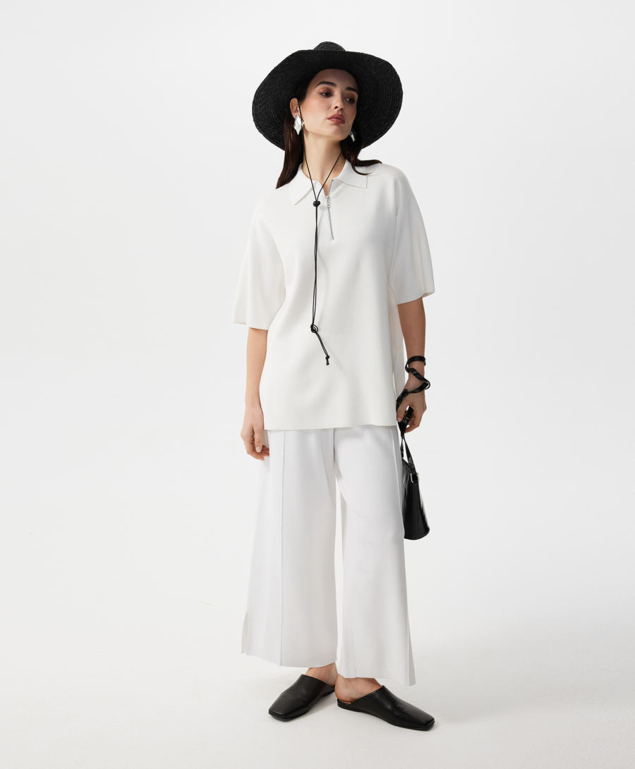 Брюки из джерси прямые