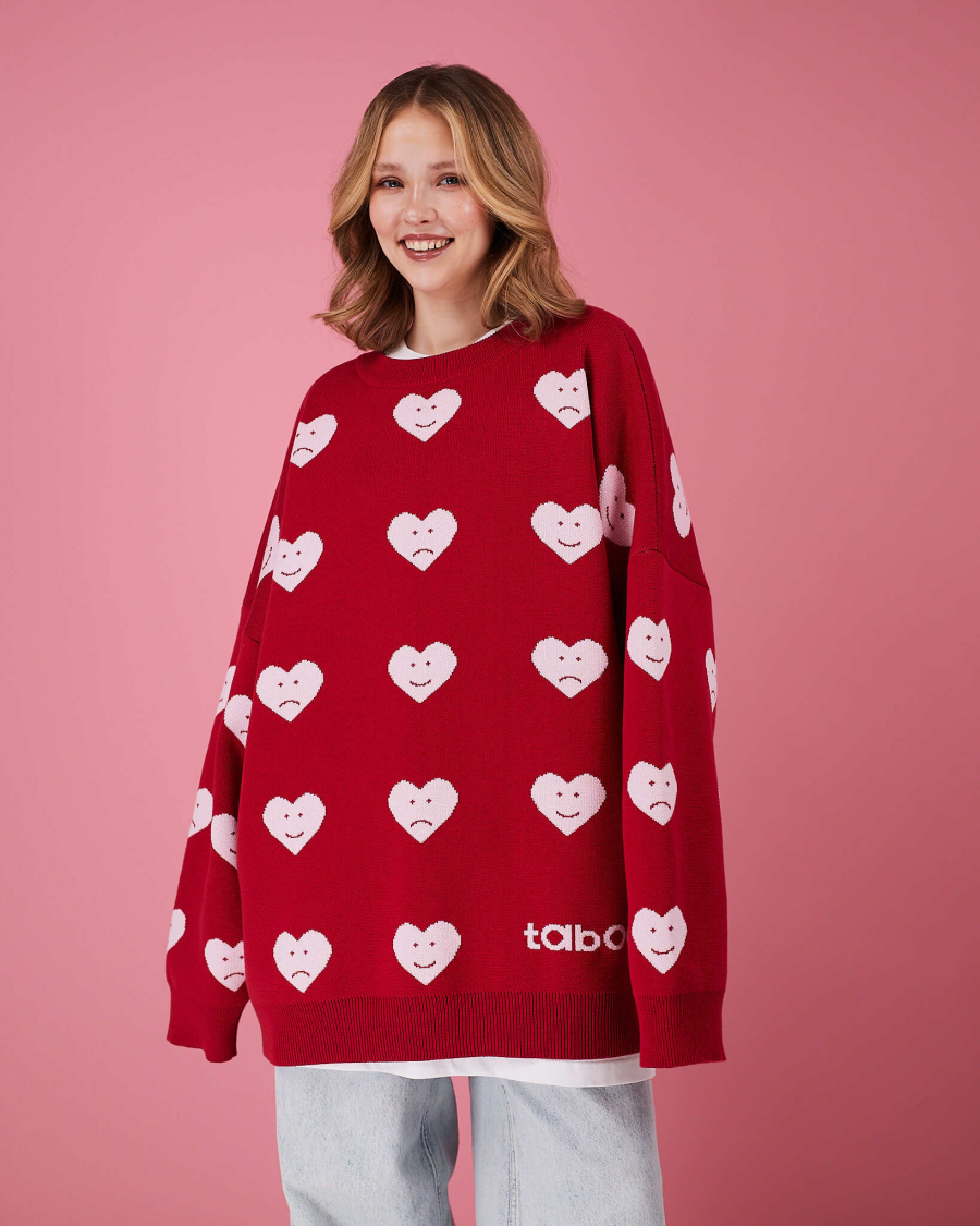 Свитер Сердце 24/7 TABOO, цвет: красный, SVHeart купить онлайн