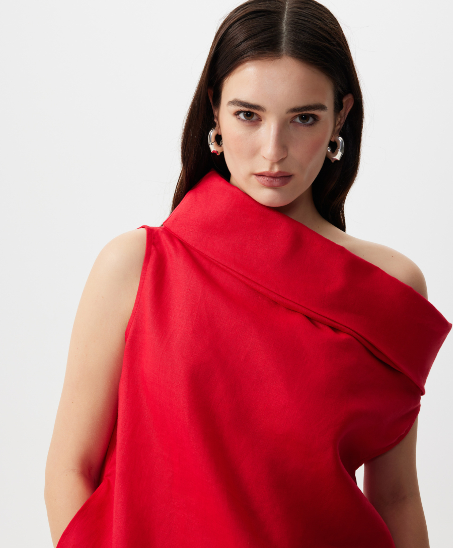 Топ льняной GLVR, цвет: красный, 126G25GAC2212 купить онлайн