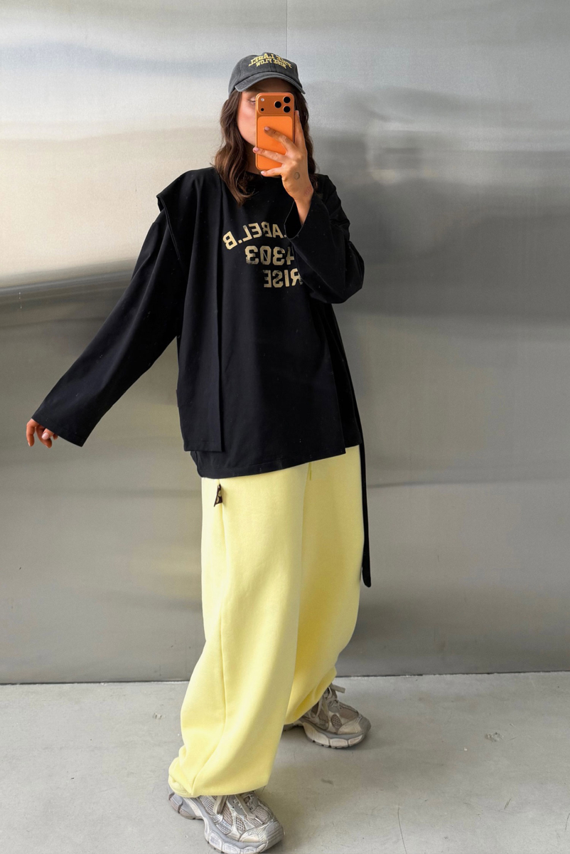 Лонгслив Крест-накрест Label .B, цвет: Черный,  купить онлайн