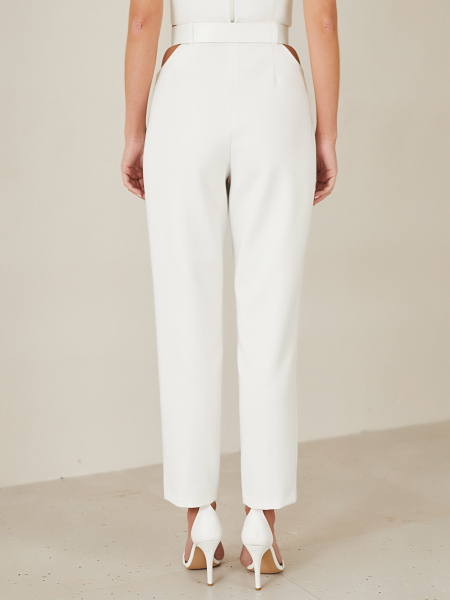 Брюки с вырезами на бедрах I.B.W., цвет: белый, ES009 купить онлайн