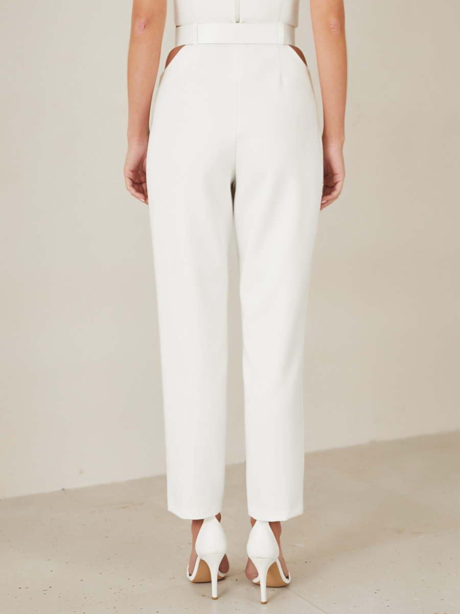 Брюки с вырезами на бедрах I.B.W., цвет: белый, ES009 купить онлайн