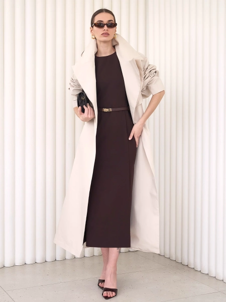 Платье с рельефами и крыльями I.B.W., цвет: шоколад, DR068 купить онлайн