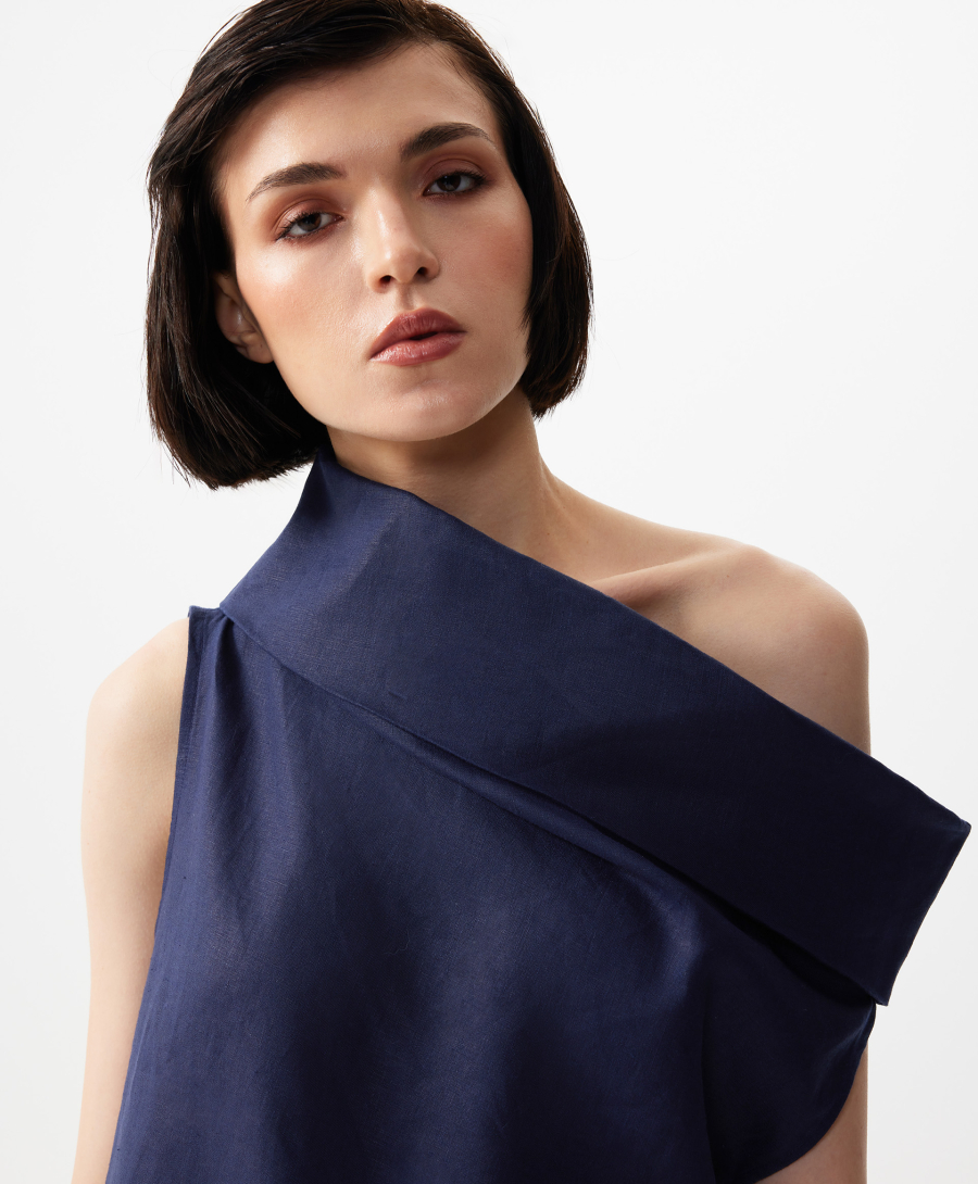 Топ льняной GLVR, цвет: Черный, 126G23GAC2231 купить онлайн