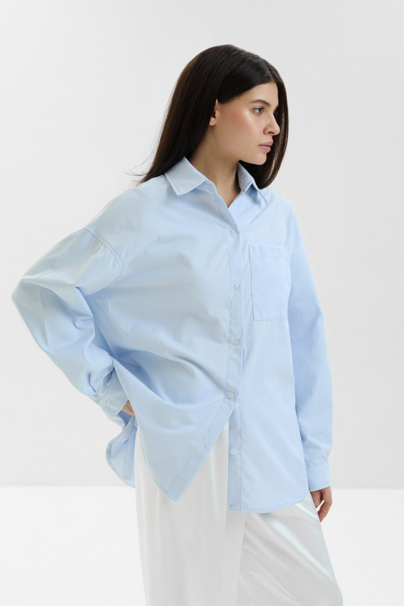 Рубашка с косынкой marte, цвет: голубой,  купить онлайн