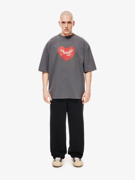 Футболка оверсайз с принтом p.p.s., цвет: серый, 1039.01.00.GRY купить онлайн