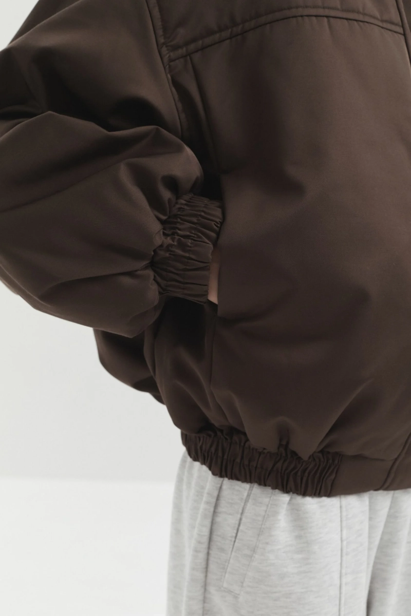 Бомбер укороченный marte, цвет: коричневый,  купить онлайн