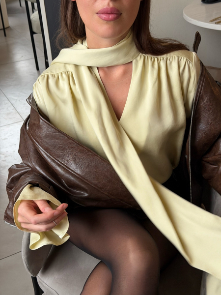 Бомбер из состаренной экокожи утепленный Ricoco, цвет: коричневый, 6074/3 купить онлайн