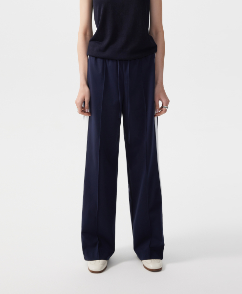 Брюки-палаццо с вязаными лампасами GLVR, цвет: Черный, 126G23GAC5611 купить онлайн