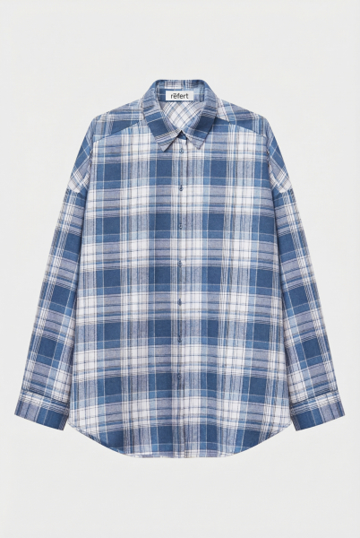 Рубашка в винтажном стиле REFERT, цвет: голубой/белый, 12-3285/1-2511 купить онлайн