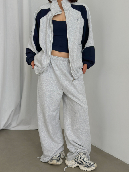 Широкие брюки MIARTLAND, цвет: меланж-синий, НФ-00000874 купить онлайн