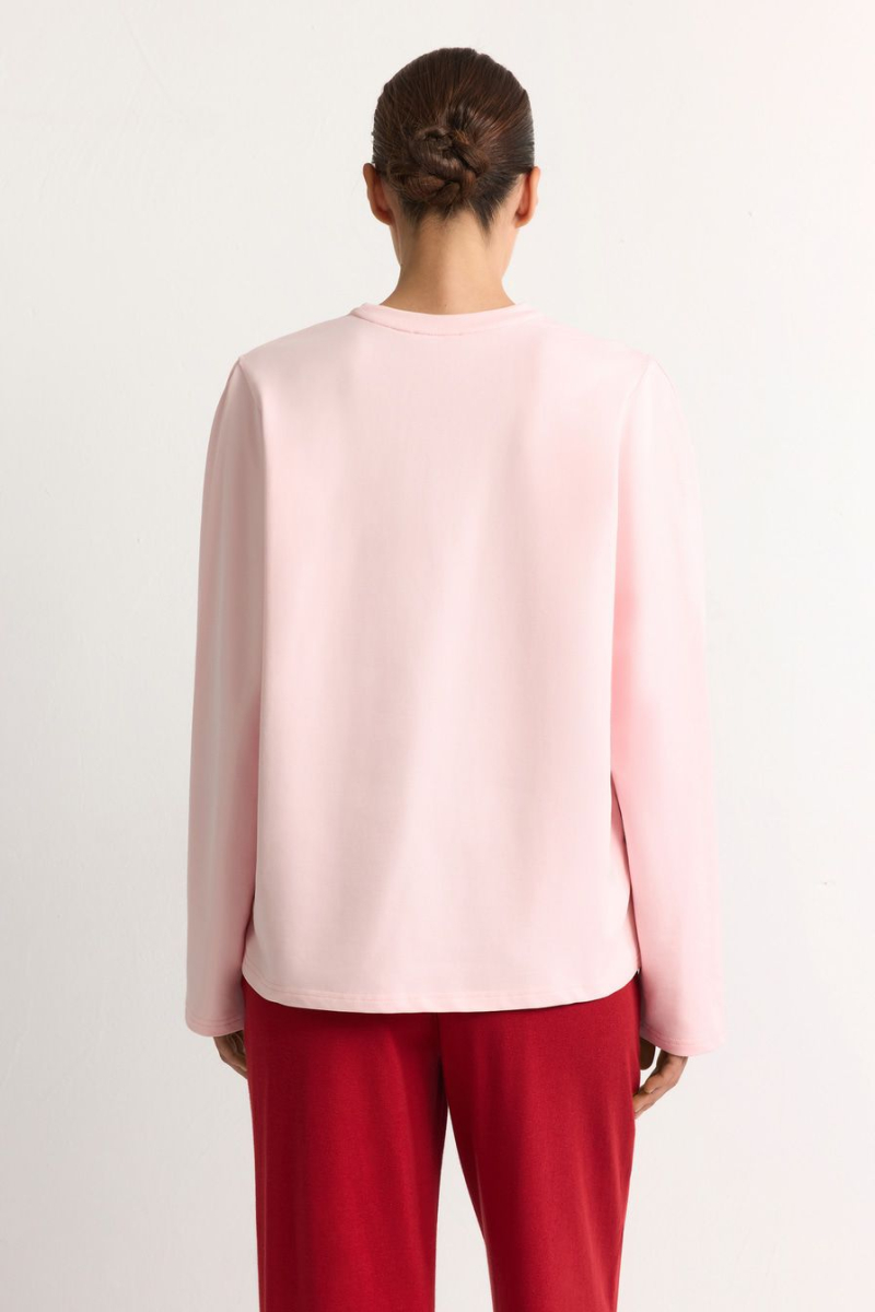 Лонгслив из смесового хлопка TOPTOP, цвет: розовый, TT.025.12361.300 купить онлайн