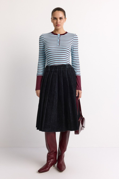 Лонгслив из смесовой вискозы TOPTOP, цвет: голубой, TT.025.18745.601 купить онлайн