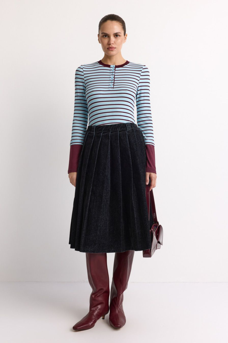 Лонгслив из смесовой вискозы TOPTOP, цвет: голубой, TT.025.18745.601 купить онлайн