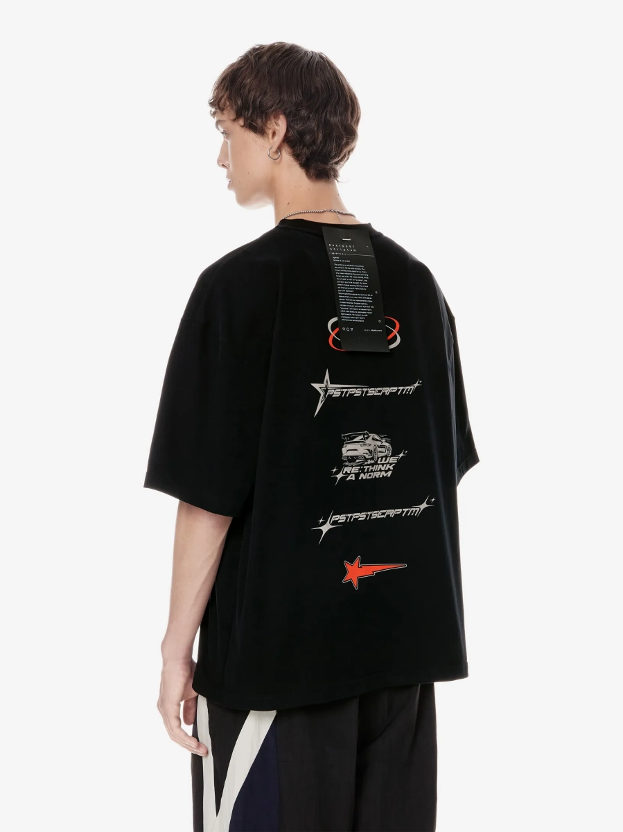 Футболка оверсайз с принтом p.p.s., цвет: Черный, 1131.001.00.01.001 купить онлайн