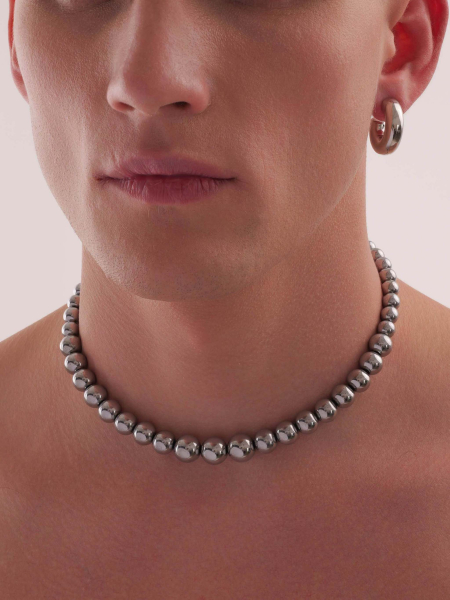 Чокер из гематита RUSHEV, цвет: Серебряный RSHV_NCK24_7S | новая мужская коллекция купить онлайн