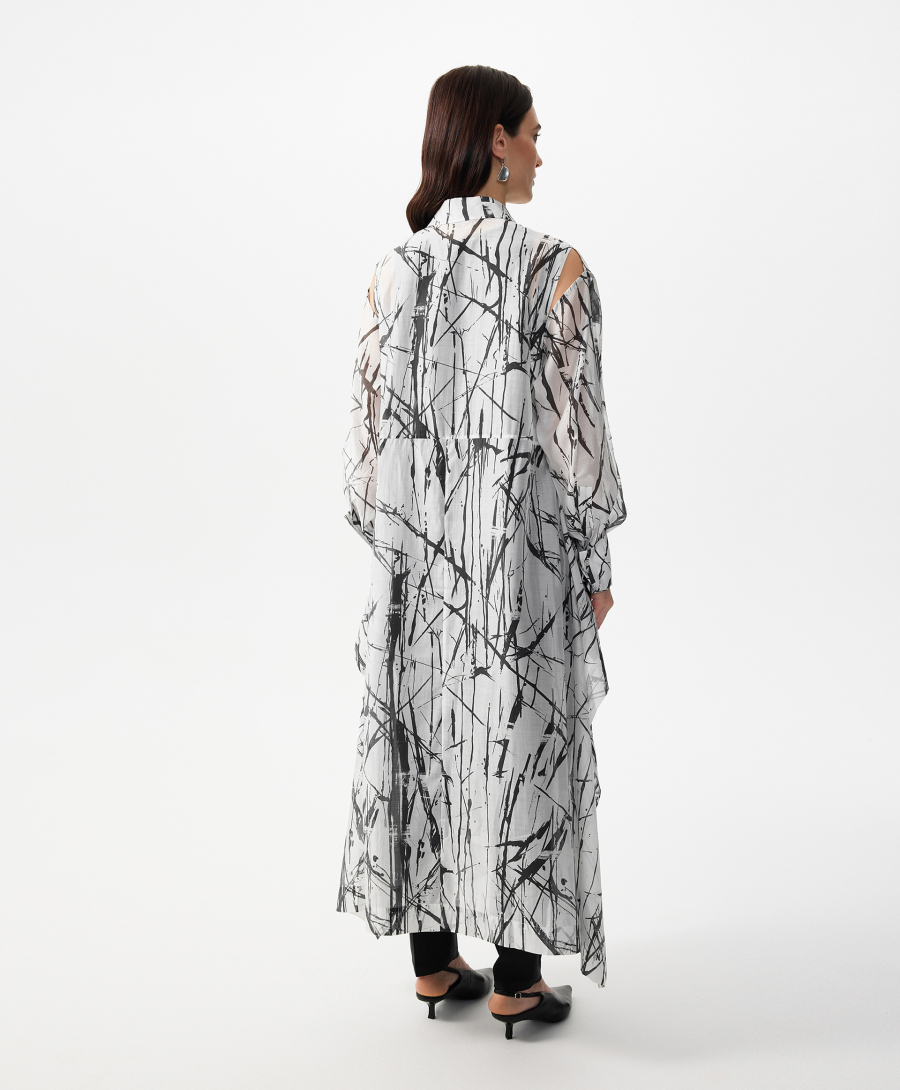 Туника из полупрозрачной ткани GLVR, цвет: белый, 126G21GAC2224 купить онлайн