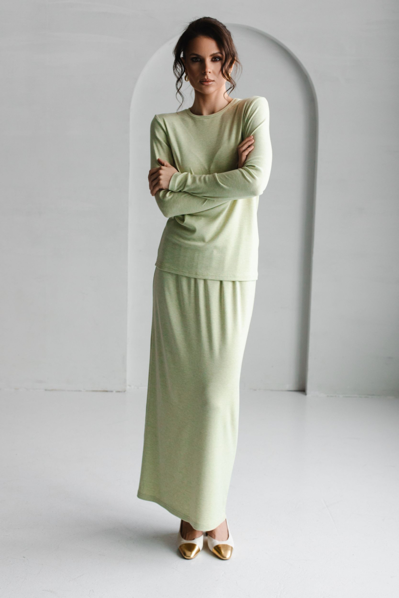 Юбка из трикотажа на резинке