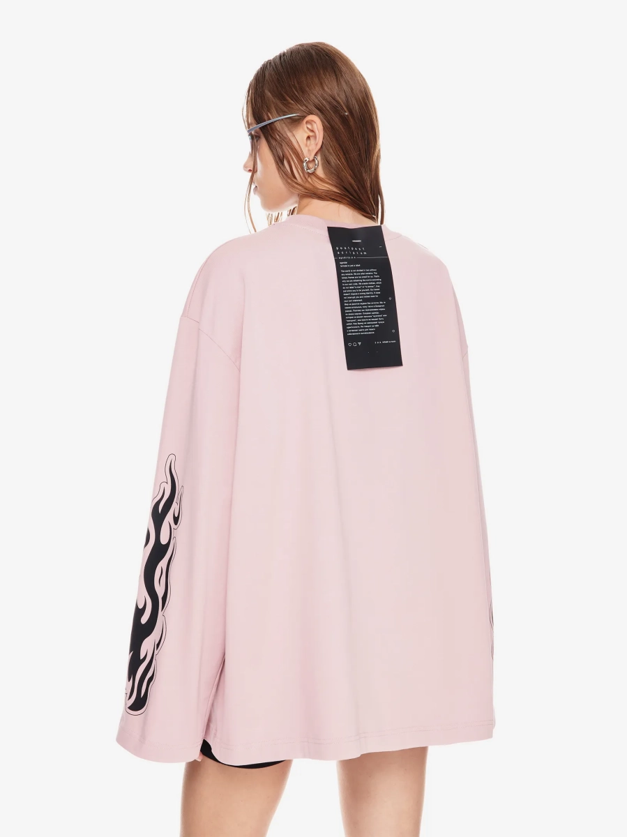 Лонгслив с потертым принтом p.p.s., цвет: розовый, 1124.002.00.03.420 купить онлайн