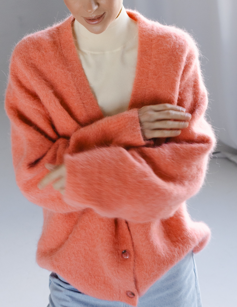 Кардиган альпака VLVT, цвет: красный, 00-00005308 купить онлайн