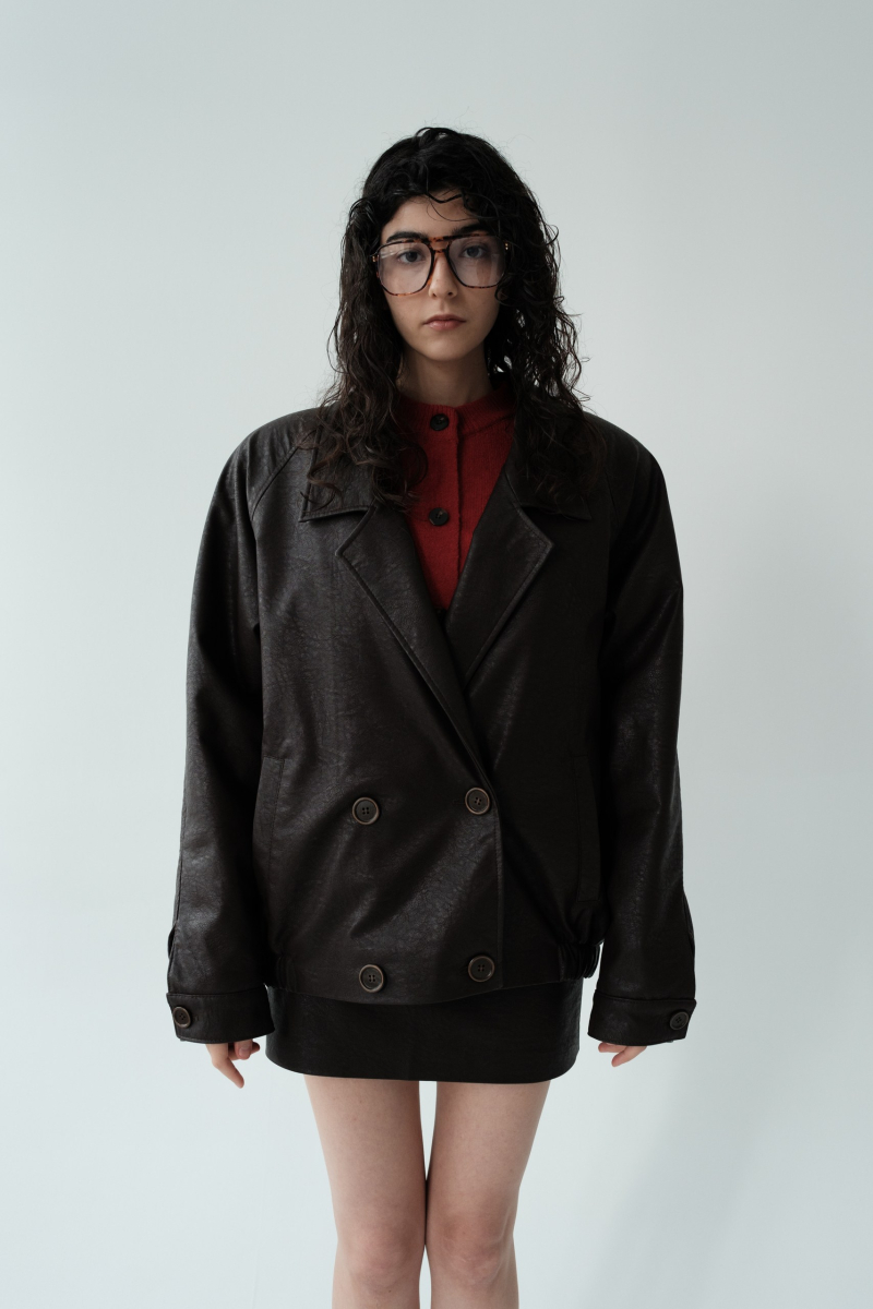 Бомбер винтажный НИ ИМЕНИ, НИ ПОХОЖИХ, цвет: коричневый, 00-00000375 купить онлайн