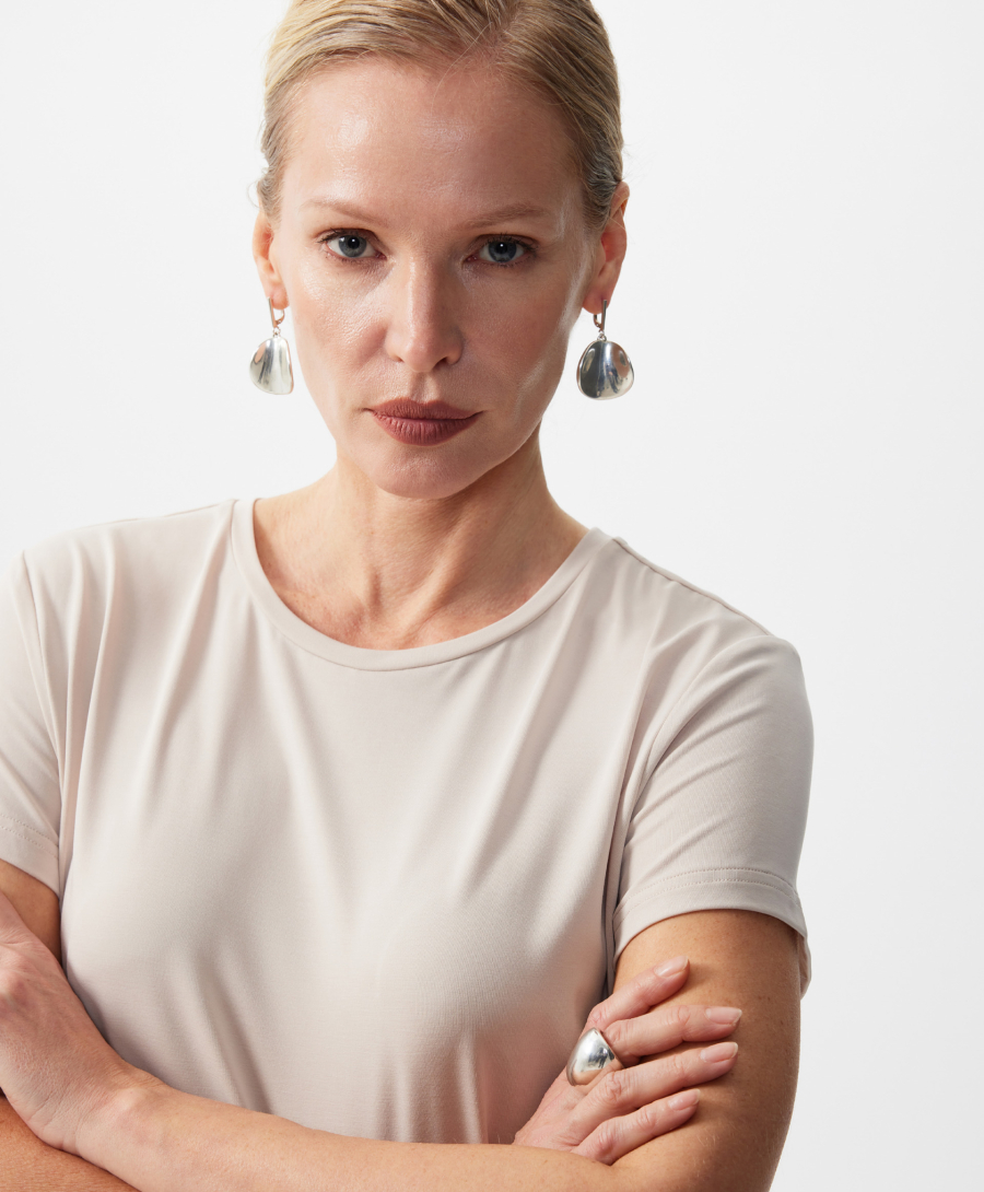 Футболка базовая с коротким рукавом GLVR, цвет: серый, 126G22GAC1222 купить онлайн