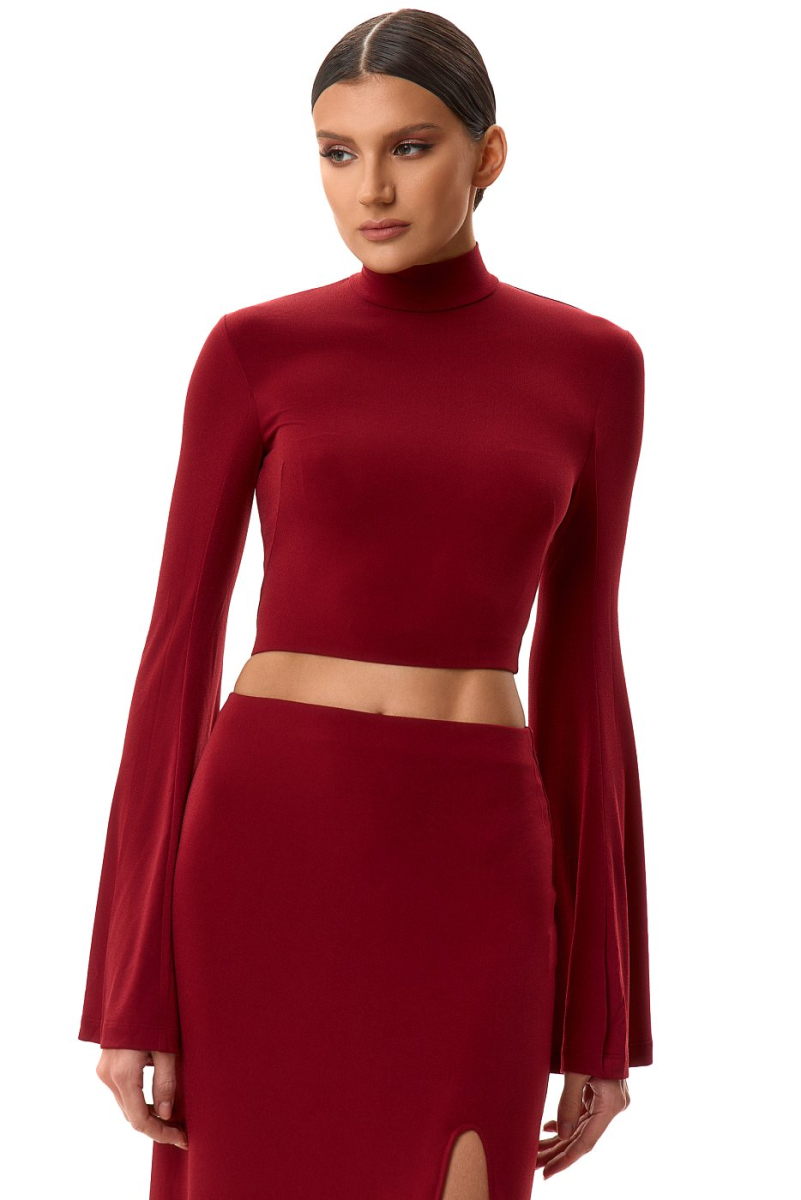 Комплект-двойка с разрезом SODAMODA, цвет: Бордовый, 16119 купить онлайн